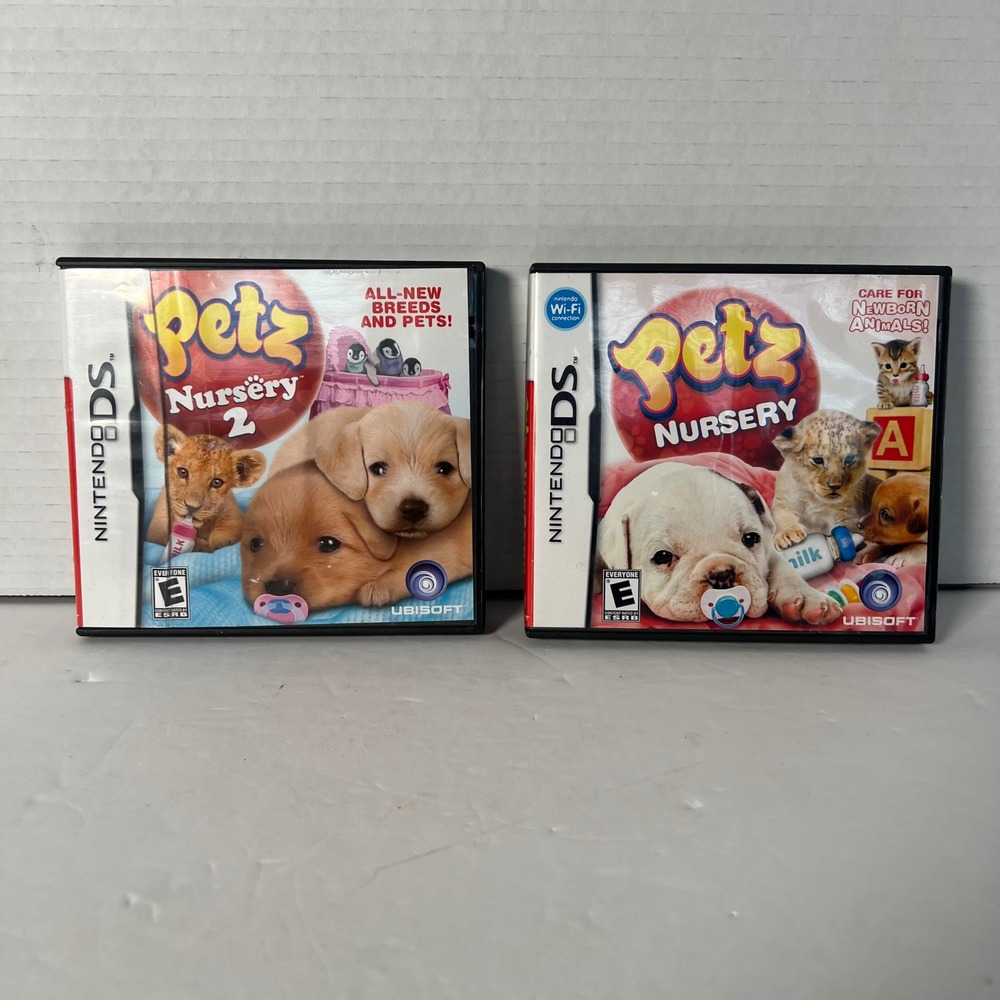 Nintendo DS Petz Nursery & Petz Nursery 2 Bundle Ubisoft CIB